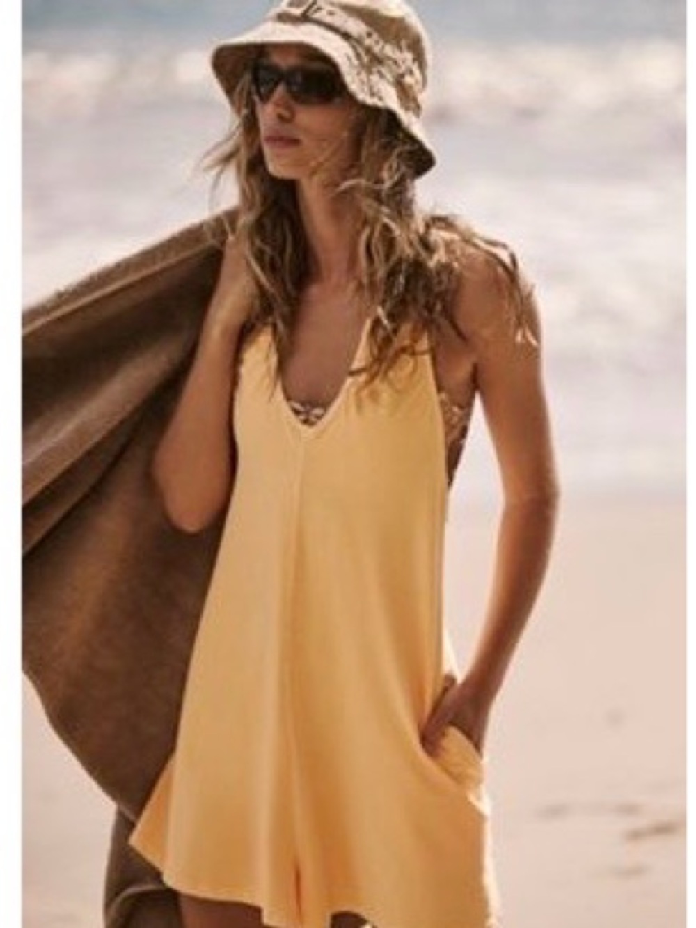 FP Movement by Free People Peach Halter Romper